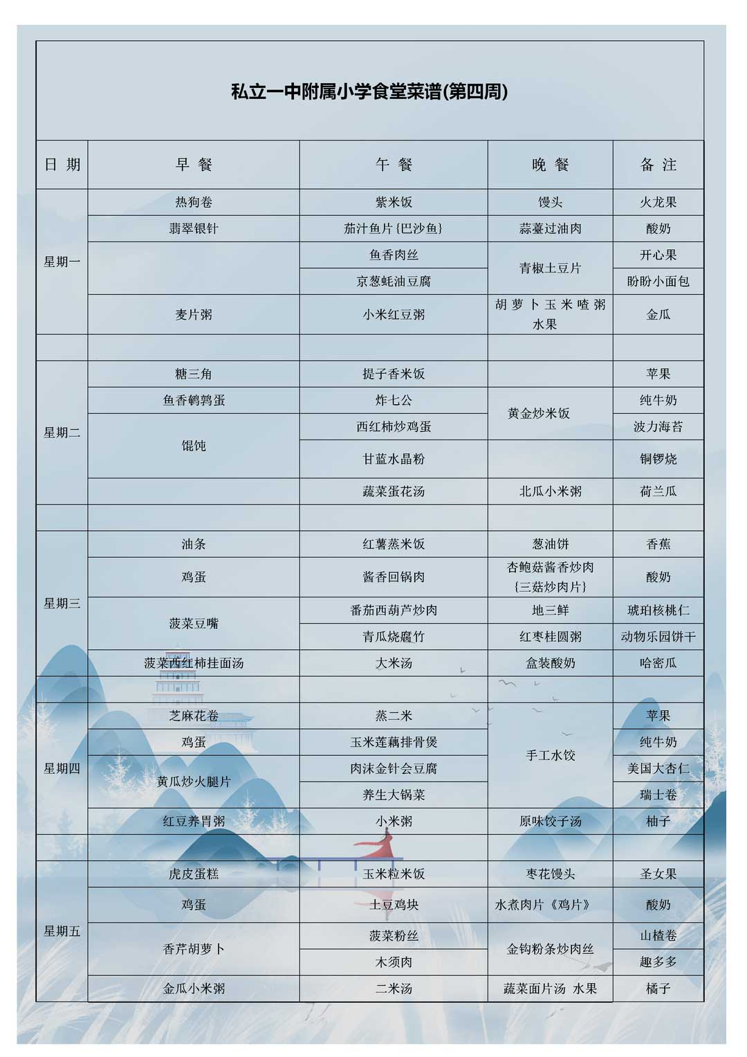 【預(yù)?美食】三餐四季 “食”光漫長(zhǎng) 專(zhuān)注營(yíng)養(yǎng)——石家莊私立一中附小預(yù)科部|每月食譜